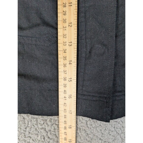 Banana Republic Button Front Linen Blend Black Skirt Size 16 Preppy Academia - Picture 5 of 11
